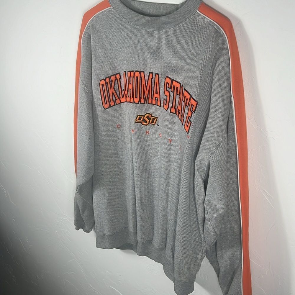 🔥🏈 Vintage OKLAHOMA STATE COWBOYS Embroidered Crewneck Knit Sweatshirt - EUC - Picture 3 of 8